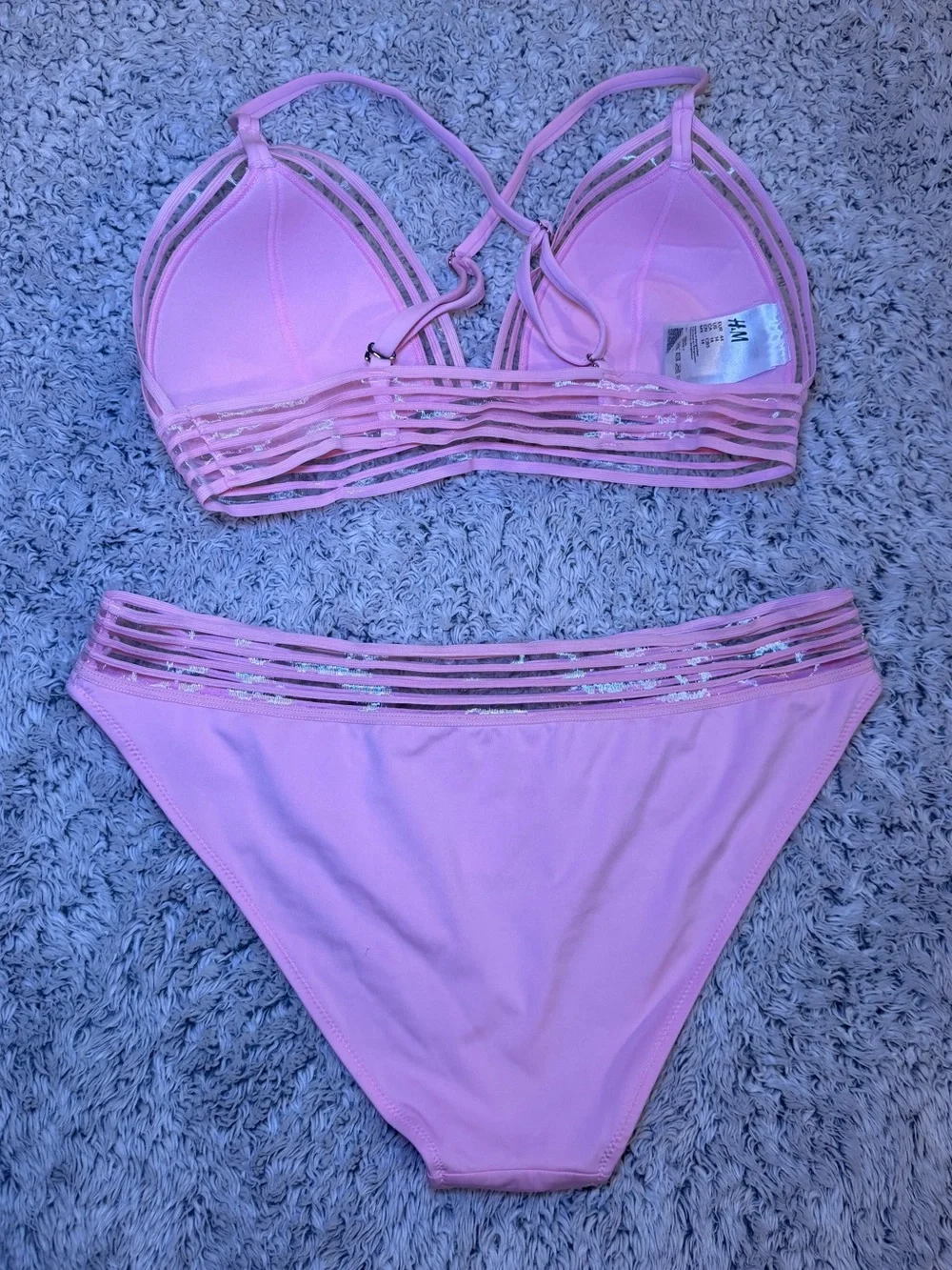 H&M Light Pink Strappy Bikini Set